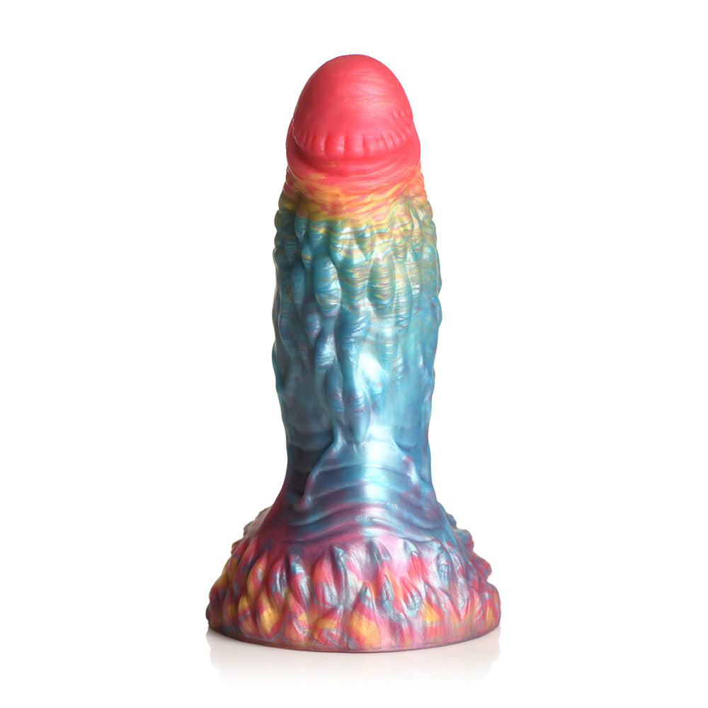 CREATURE COCKS RAINBOW PHOENIX VIBRATING SILICONE DILDO