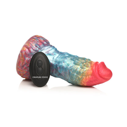 CREATURE COCKS RAINBOW PHOENIX VIBRATING SILICONE DILDO