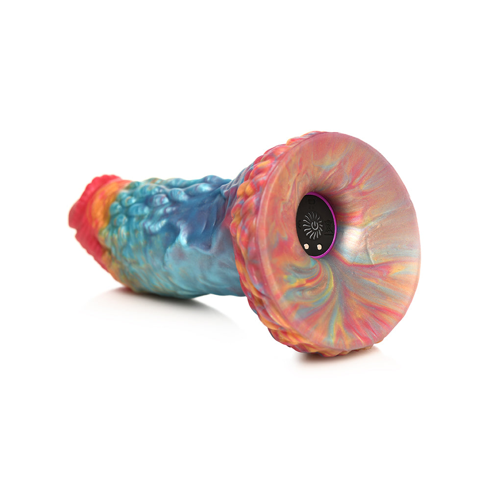CREATURE COCKS RAINBOW PHOENIX VIBRATING SILICONE DILDO
