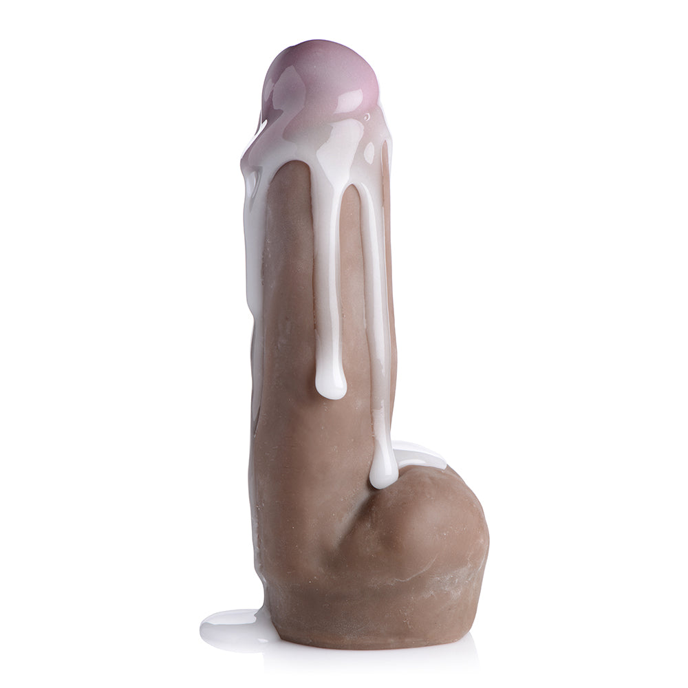 LOADZ 7 IN. DUAL DENSITY SQUIRTING DILDO DARK