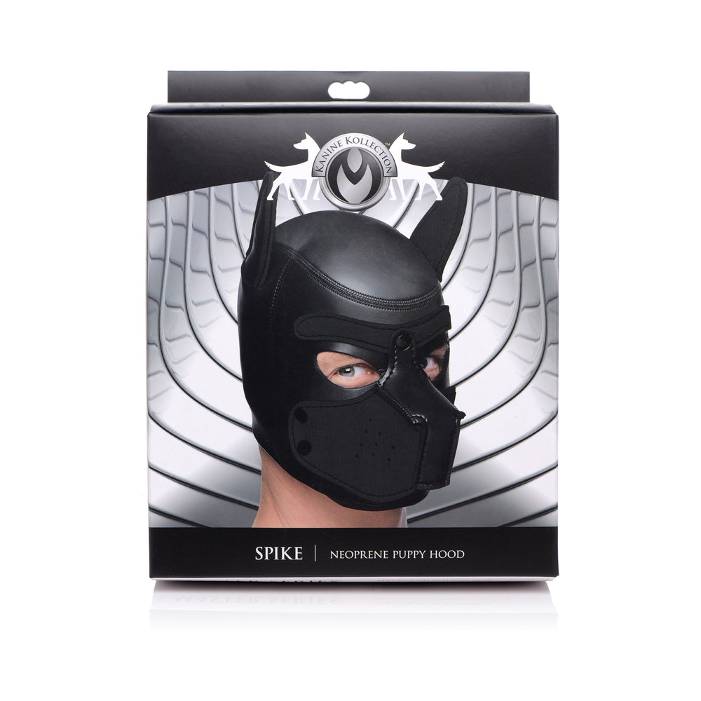 XR BRANDS - MASTER SERIES SPIKE NEOPRENE PUPPY HOOD BLACK