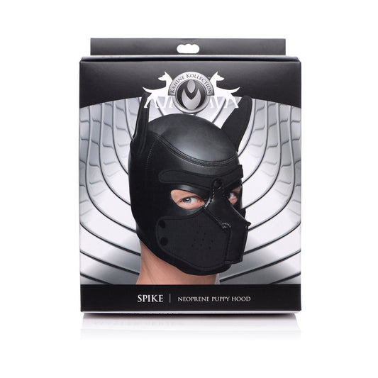 XR BRANDS - MASTER SERIES SPIKE NEOPRENE PUPPY HOOD BLACK