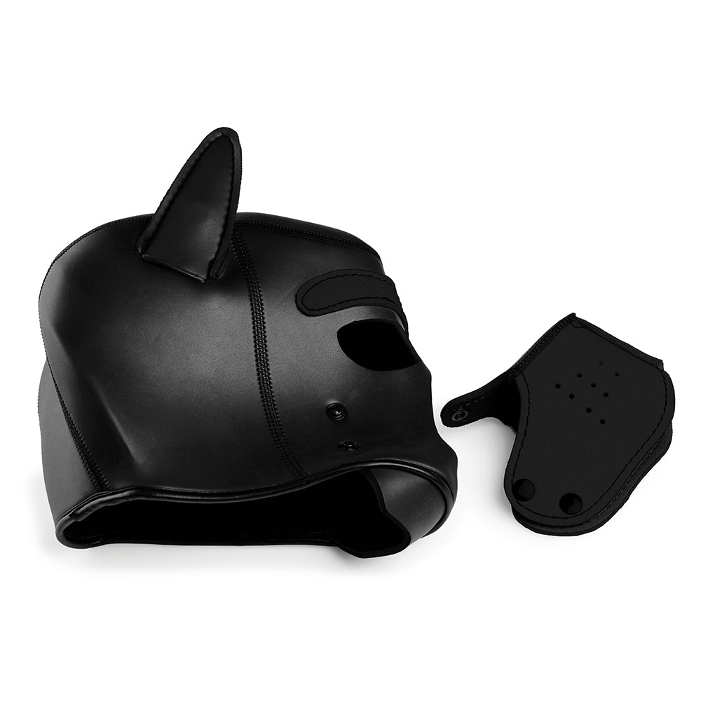XR BRANDS - MASTER SERIES SPIKE NEOPRENE PUPPY HOOD BLACK