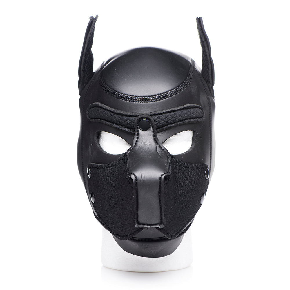 MASTER SERIES SPIKE NEOPRENE PUPPY HOOD BLACK