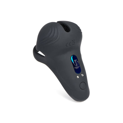 TRINITY MEN 10X SILICONE COCK & BALL RING WITH TAINT STIM AND REMOTE CONTROL