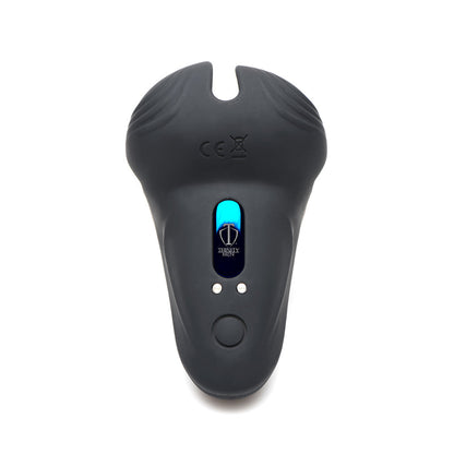 TRINITY MEN 10X SILICONE COCK & BALL RING WITH TAINT STIM AND REMOTE CONTROL