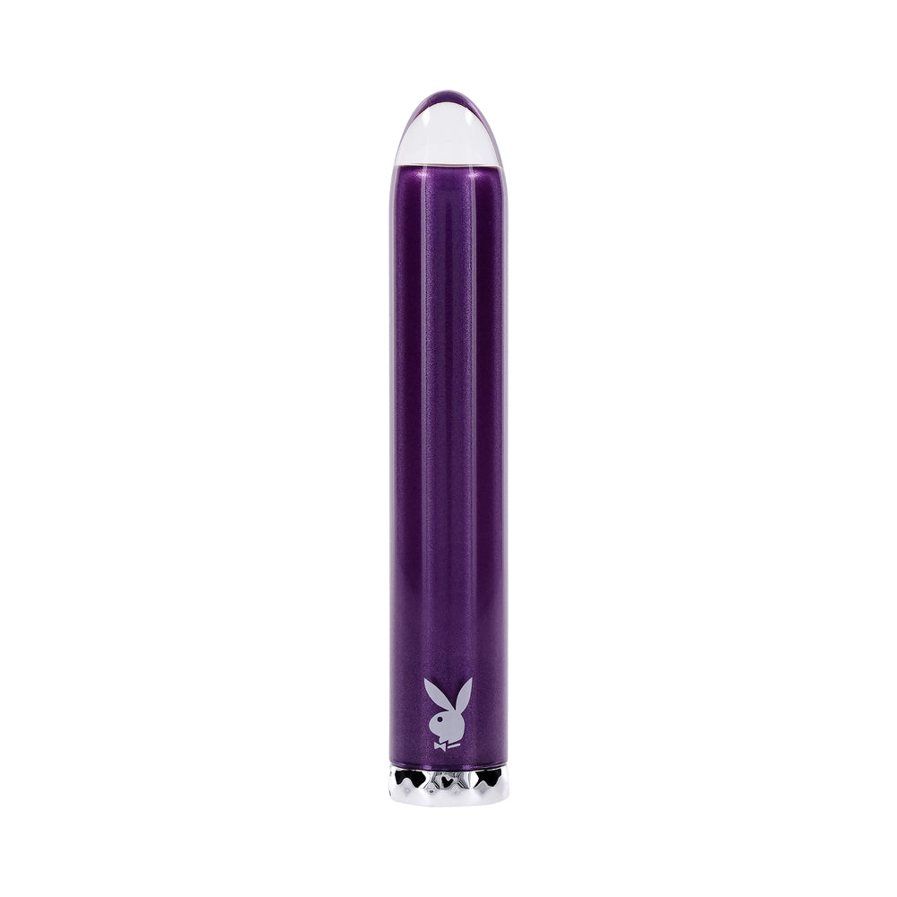 PLAYBOY AMETHYST RECHARGEBLE VIBRATING GLASS VIBE PURPLE