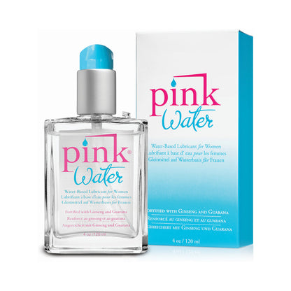 PINK SENSUALS - PINK WATER WATER-BASED LUBRICANT 4 OZ. GLASS BOTTLE
