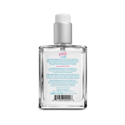 PINK SENSUALS - PINK WATER WATER-BASED LUBRICANT 4 OZ. GLASS BOTTLE