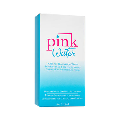 PINK SENSUALS - PINK WATER WATER-BASED LUBRICANT 4 OZ. GLASS BOTTLE