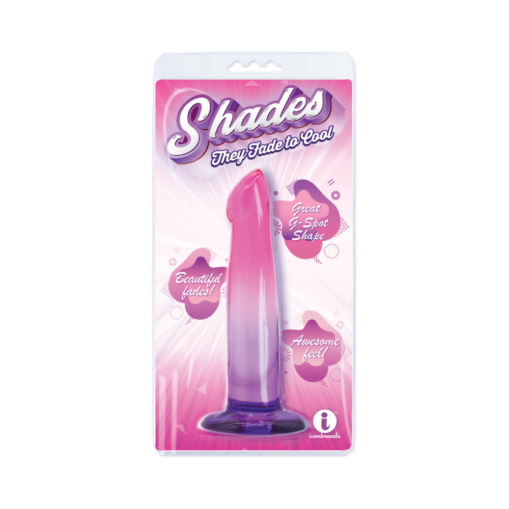 ICON BRANDS - SHADES G-SPOT 6.25 IN. DILDO PINK/PURPLE