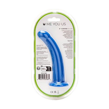 ME YOU US 6 IN. CURVED SILICONE DILDO BLUE