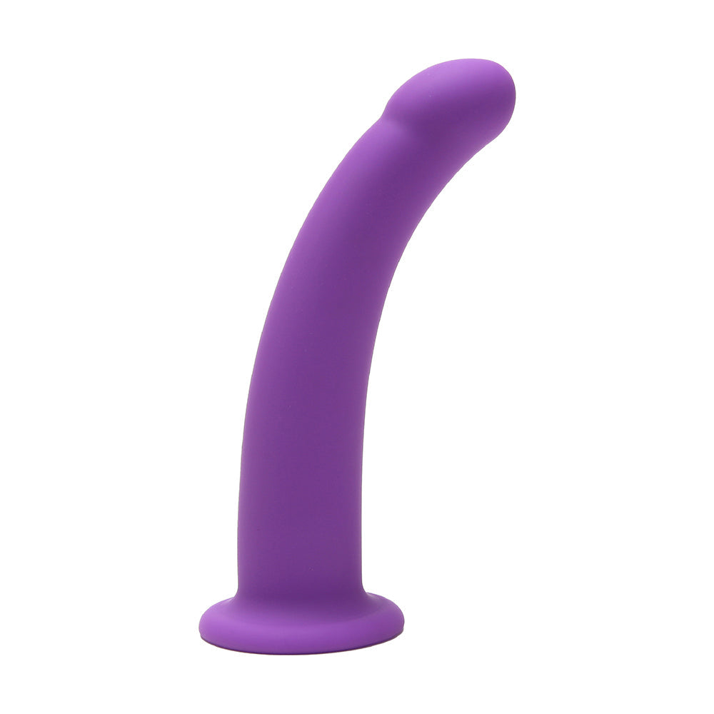 ME YOU US 7 IN. CURVED SILICONE DILDO PURPLE