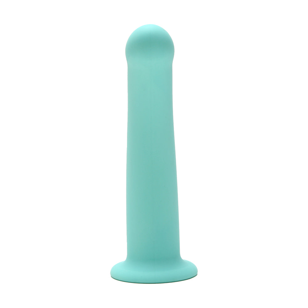 ME YOU US 7 IN. CURVED SILICONE DILDO AQUA
