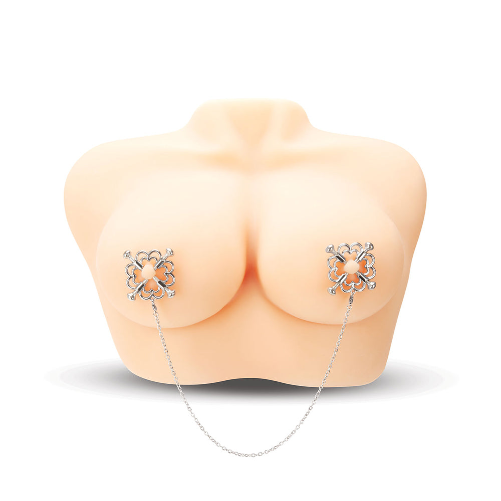 ME YOU US FLOWER DESIGN NIPPLE CHAIN