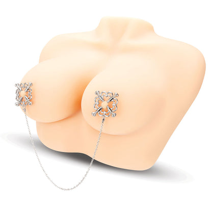 ME YOU US FLOWER DESIGN NIPPLE CHAIN