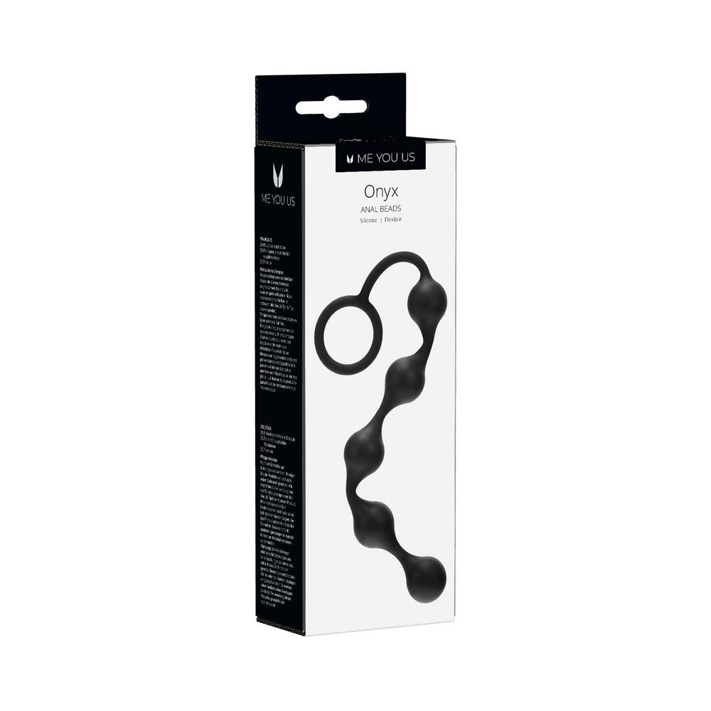 ME YOU US - ONYX SILICONE ANAL BEADS BLACK