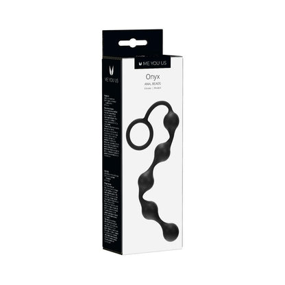ME YOU US - ONYX SILICONE ANAL BEADS BLACK