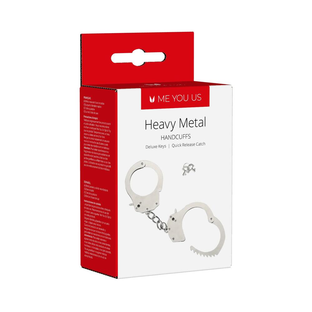 ME YOU US - HEAVY METAL HANDCUFFS SILVER