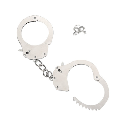 ME YOU US HEAVY METAL HANDCUFFS SILVER