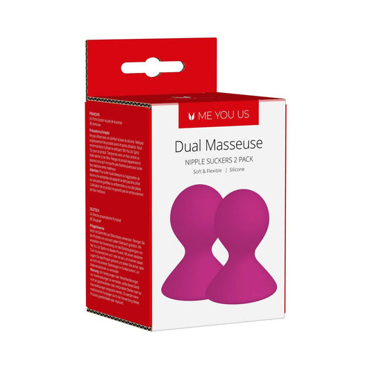 ME YOU US - DUAL MASSEUSE SILICONE NIPPLE SUCKERS 2-PACK PURPLE