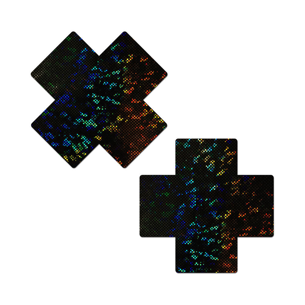 PASTEASE - PLUS X BLACK DISCO BALL FULL BREAST COVERS SUPPORT TAPE