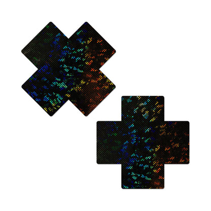 PASTEASE PLUS X BLACK DISCO BALL FULL BREAST COVERS SUPPORT TAPE