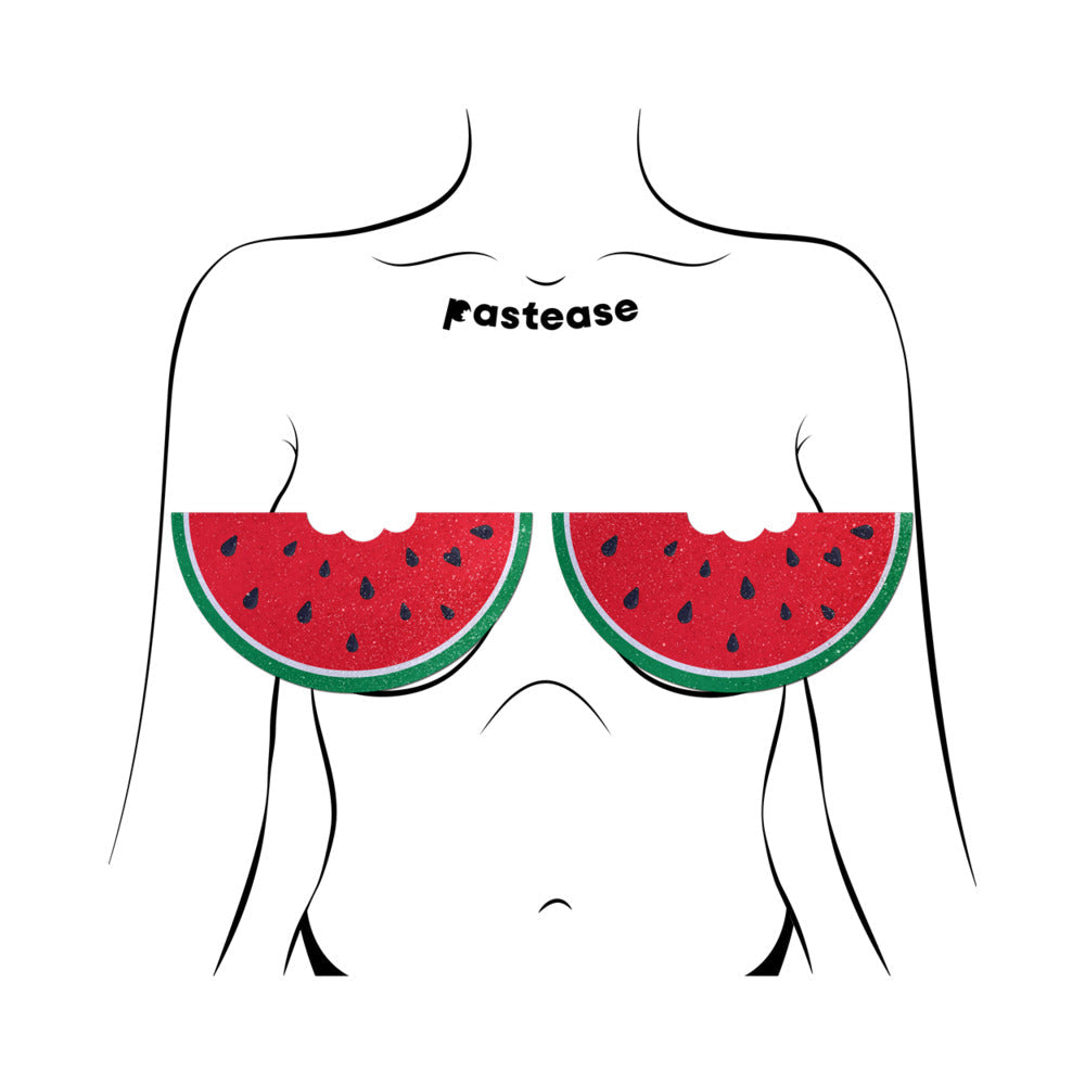 PASTEASE WATERMELON SLICE WITH A BITE FULL BREAST COVERS SUPPOORT TAPE