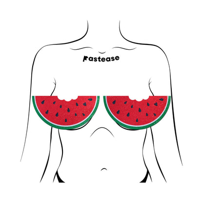 PASTEASE WATERMELON SLICE WITH A BITE FULL BREAST COVERS SUPPOORT TAPE