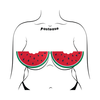 PASTEASE WATERMELON SLICE WITH A BITE FULL BREAST COVERS SUPPOORT TAPE
