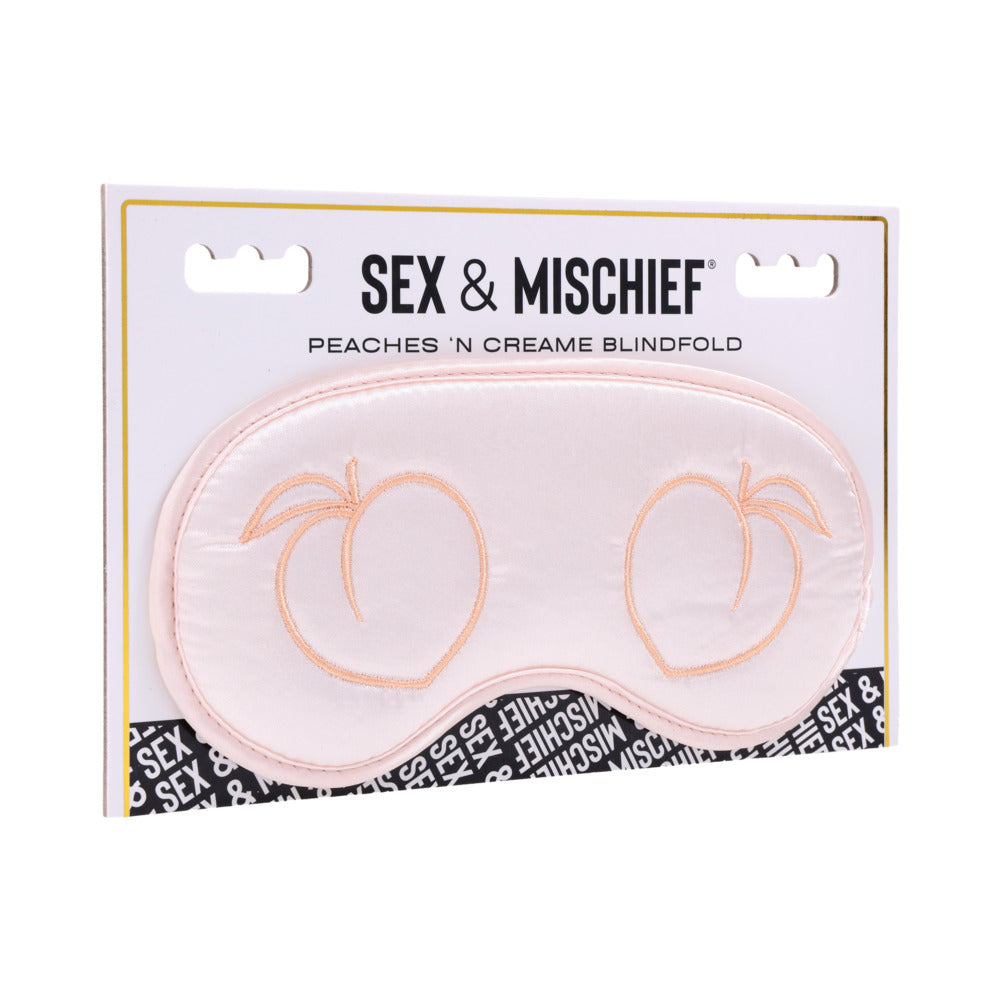 SPORTSHEETS SEX & MISCHIEF PEACHES ''N CREAME BLINDFOLD