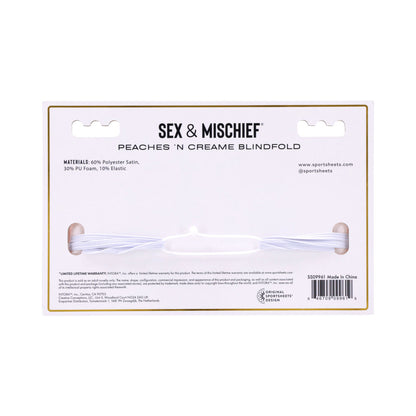 SPORTSHEETS SEX & MISCHIEF PEACHES ''N CREAME BLINDFOLD