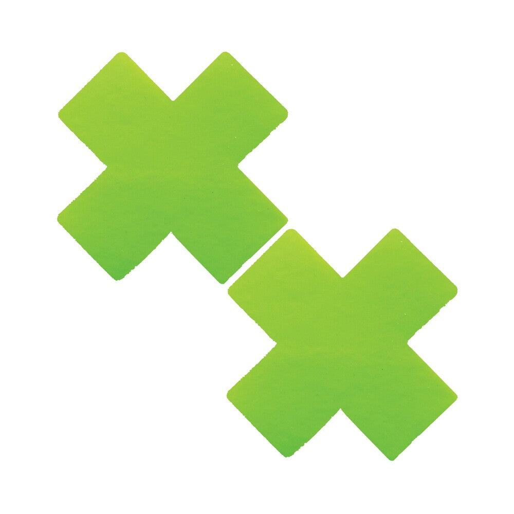 NEVA NUDE - APPLE FRUIT-ELLA NEON GREEN QUEEN STATUS PLUS SIZE UV WET VINYL X NIPPLE PASTIES