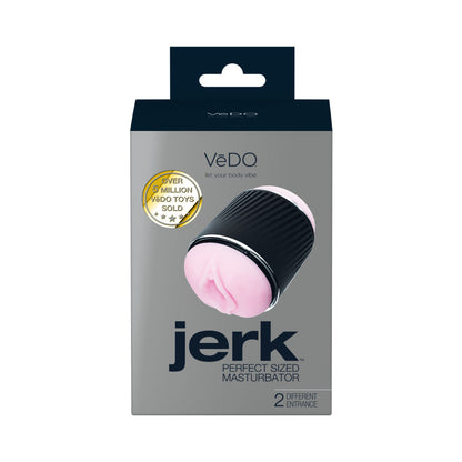 VEDO JERK MASTURBATION SLEEVE BLACK WITH PINK SLEEVE