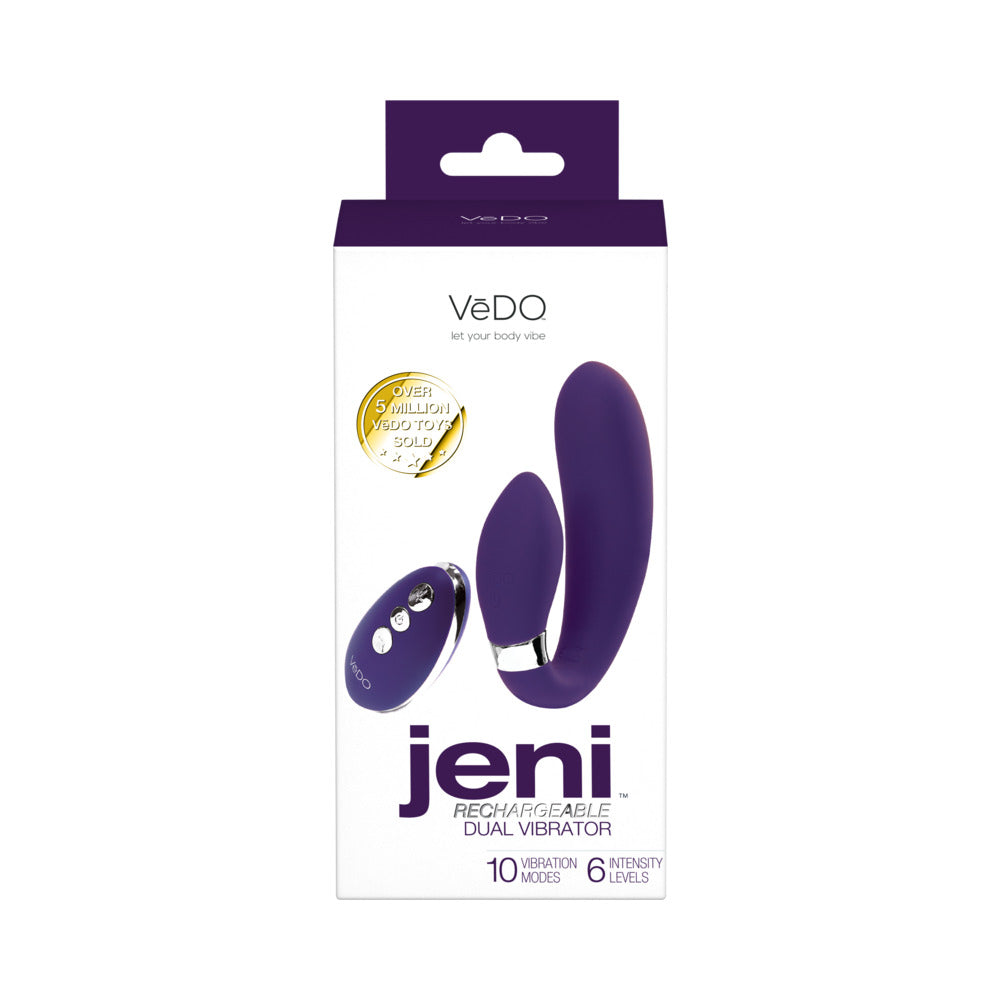 VEDO JENI C-SHAPED DUAL MOTOR VIBE WITH REMOTE PURPLE