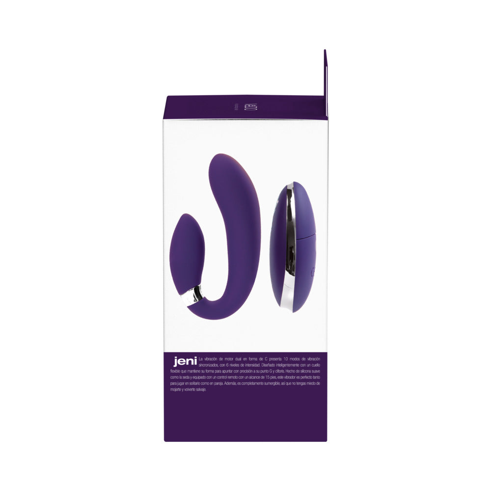 VEDO JENI C-SHAPED DUAL MOTOR VIBE WITH REMOTE PURPLE
