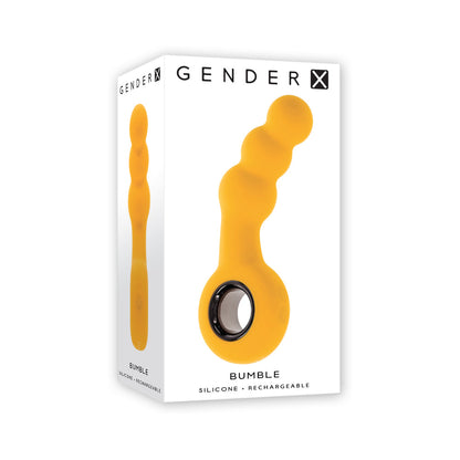 GENDER X BUMBLE RECHARGEABLE SILICONE VIBRATING PLUG YELLOW