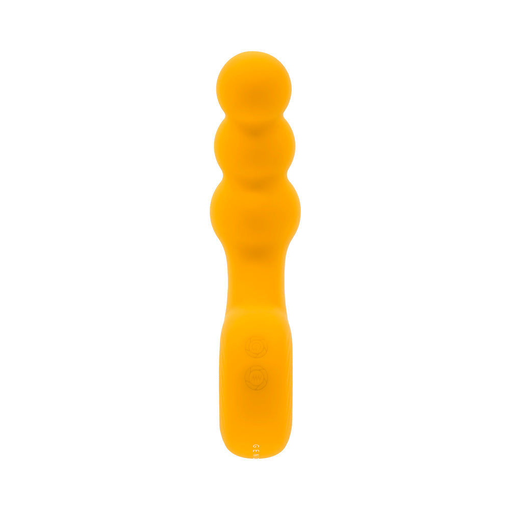 GENDER X BUMBLE RECHARGEABLE SILICONE VIBRATING PLUG YELLOW
