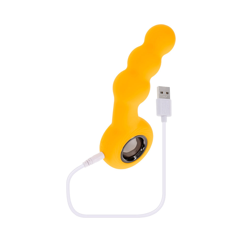 GENDER X BUMBLE RECHARGEABLE SILICONE VIBRATING PLUG YELLOW
