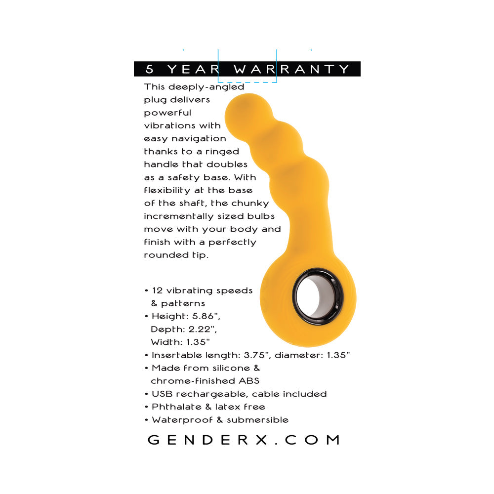 GENDER X - VIBRADOR RECARGABLE DE SILICONA BUMBLE AMARILLO