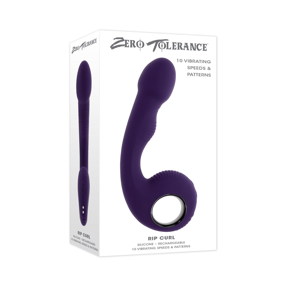 ZERO TOLERANCE RIP CURL RECHARGEABLE SILICONE VIBRATOR PURPLE