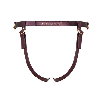 STRAP-ON-ME LEATHERETTE HARNESS GENEROUS ONE SIZE AUBERGINE