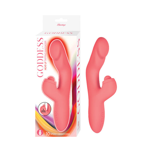 GODDESS HEAT UP TAPPING MASSAGER CORAL