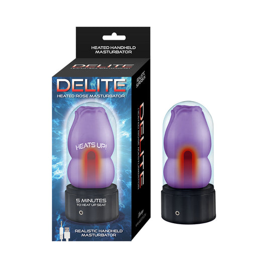 DELITE HEATED ROSE MASTURBATOR PURPLE