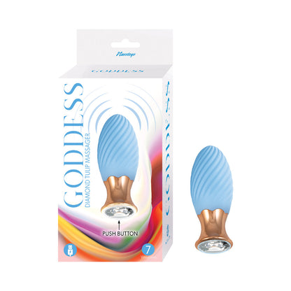 GODDESS DIAMOND TULIP MASSAGER BLUE