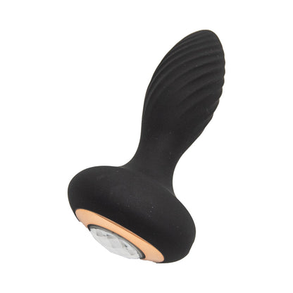 GODDESS DIAMOND VIBRATING PLUG BLACK