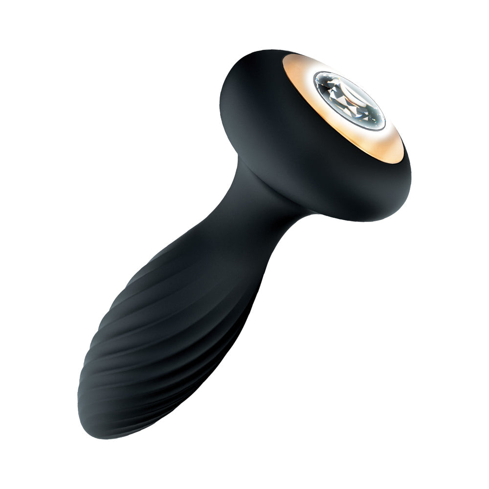 GODDESS DIAMOND VIBRATING PLUG BLACK