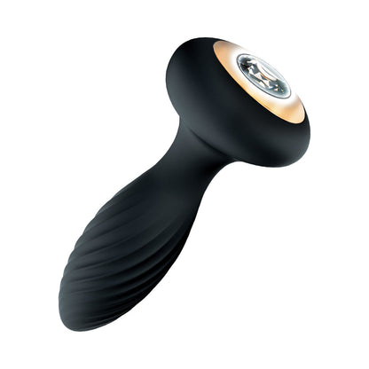 GODDESS DIAMOND VIBRATING PLUG BLACK
