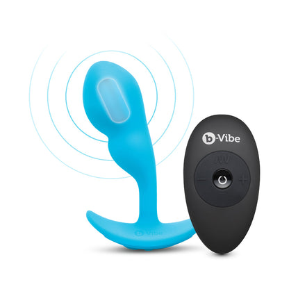 B-VIBE VIBRATING P-SPOT SNUG PLUG SMALL WITH RECHARGEABLE REMOTE CONTROL