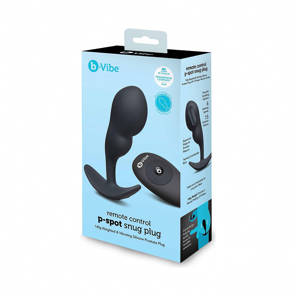 B-VIBE VIBRATING P-SPOT SNUG PLUG LARGE WITH RECHARGEABLE REMOTE CONTROL
